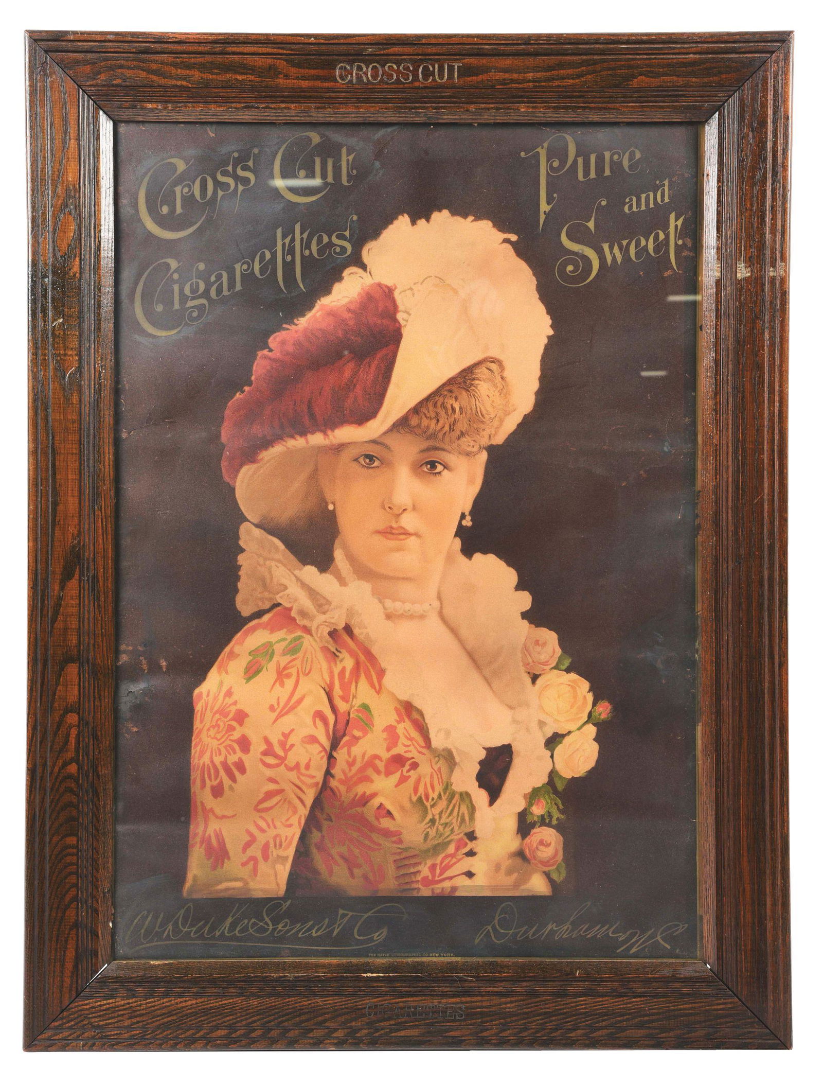 CROSS CUT CIGARETTES FRAMED AD. (1 of 2)