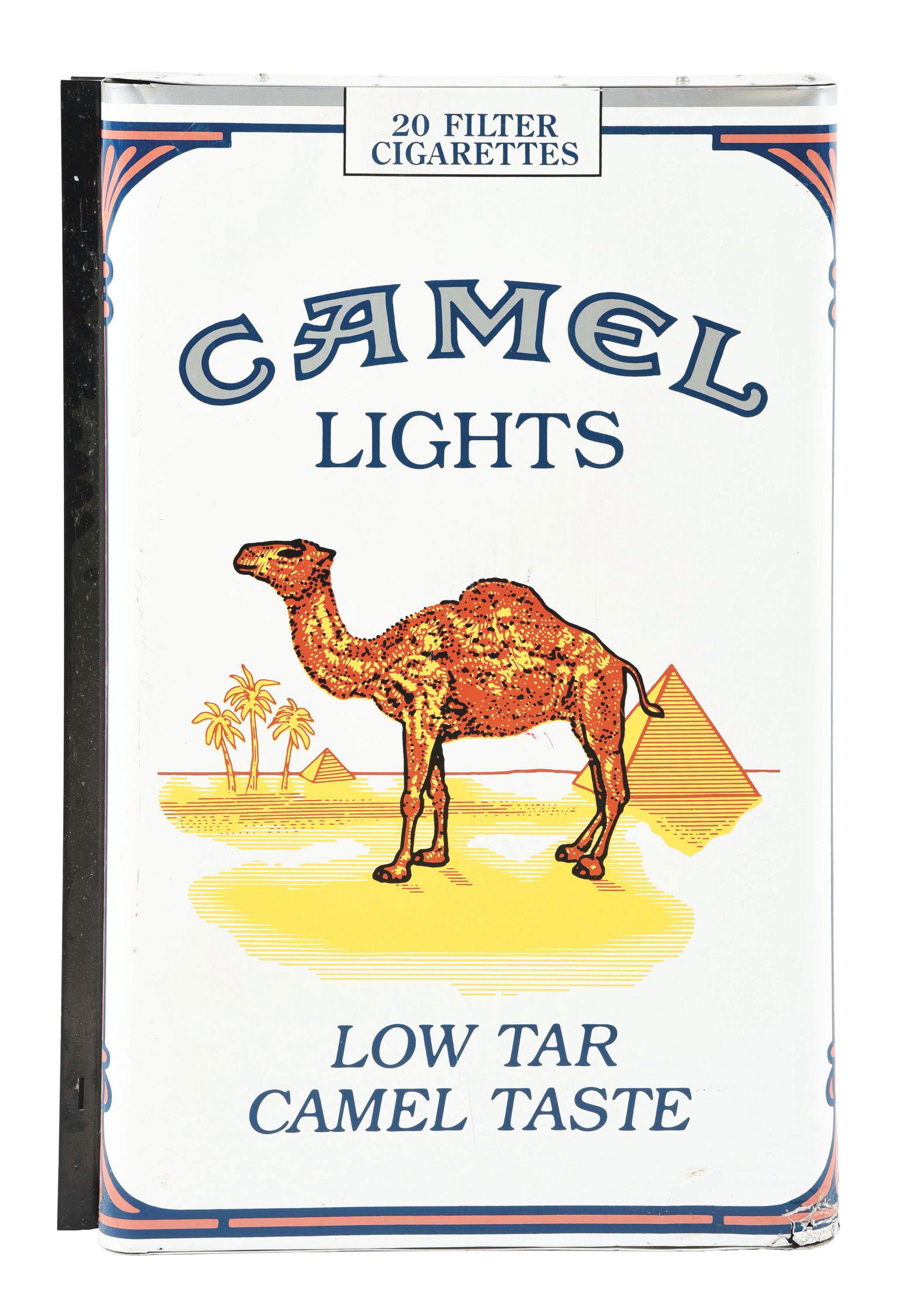 TIN CAMEL CIGARETTE POLE SIGN. (1 of 3)