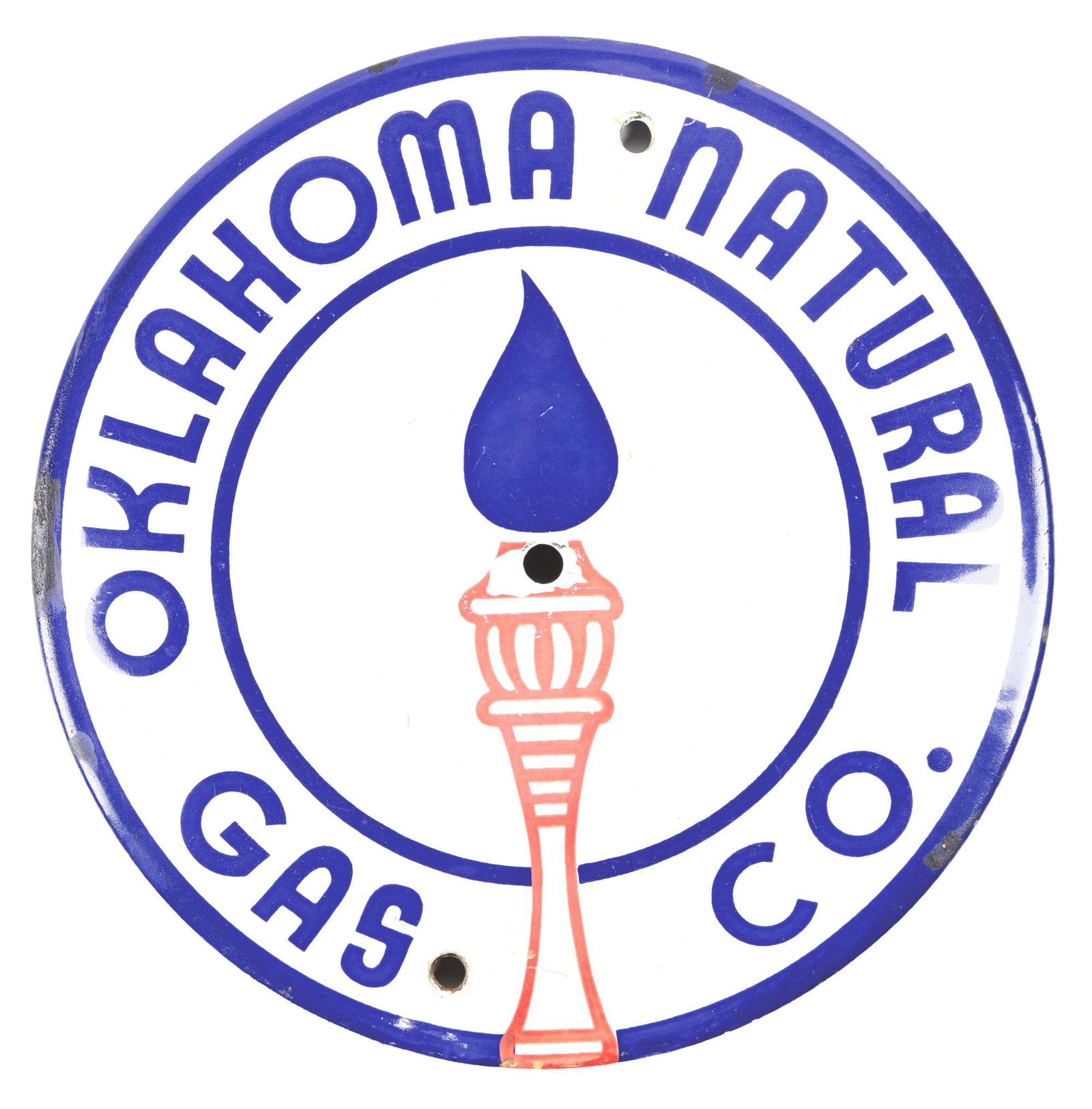 OKLAHOMA NATURAL GAS CO. PUMP PLATE. (1 of 2)