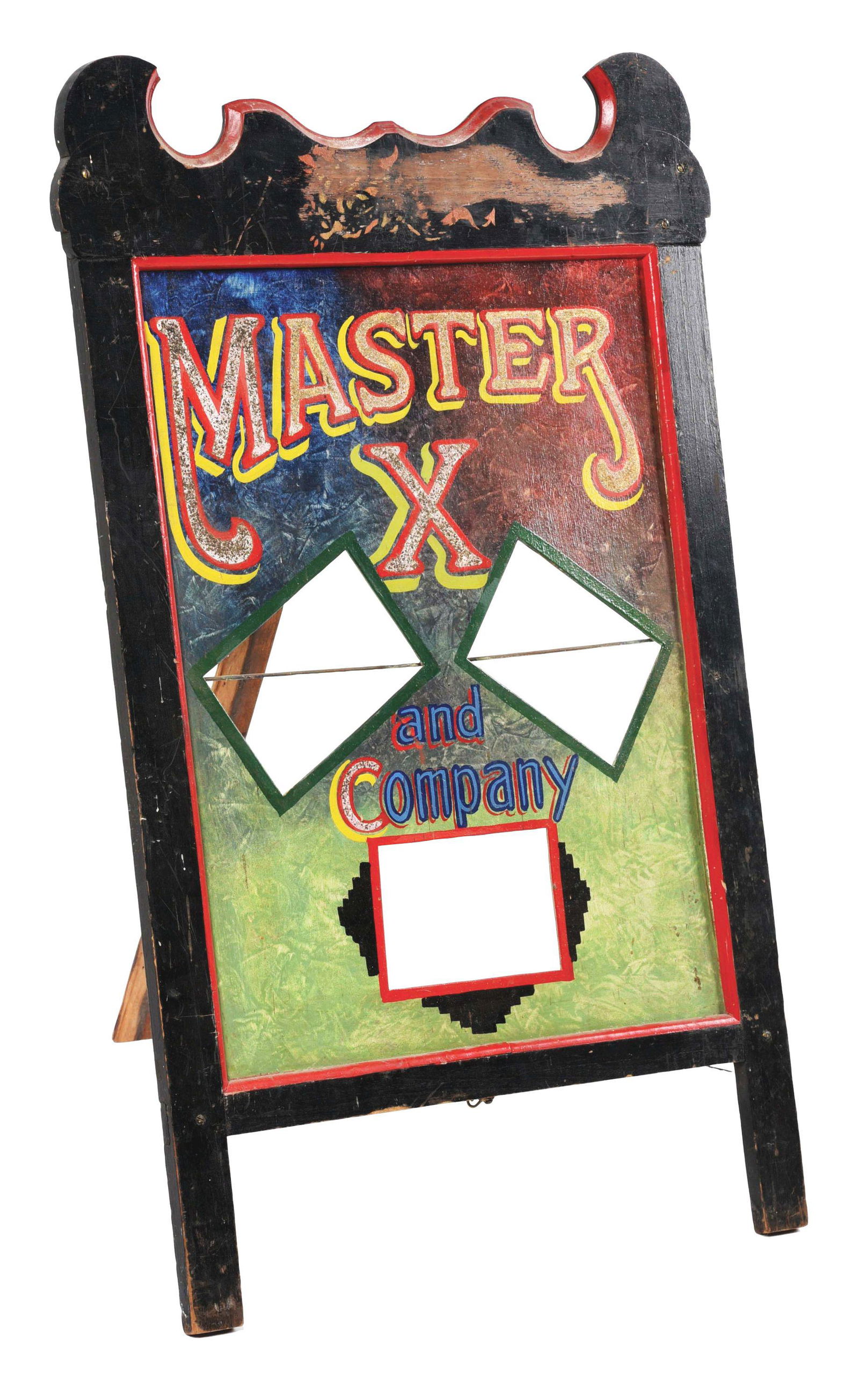 WOOD MASTER X SIDEWALK SIGN. (1 of 4)