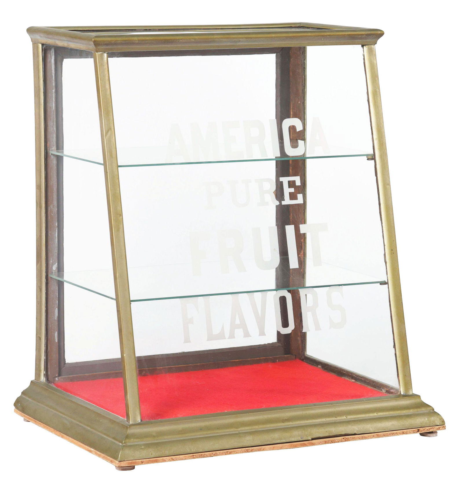 SMALL COUNTRY STORE SHOWCASE ADVERTISING AMERICA PURE FRUIT FLAVORS. (1 of 5)