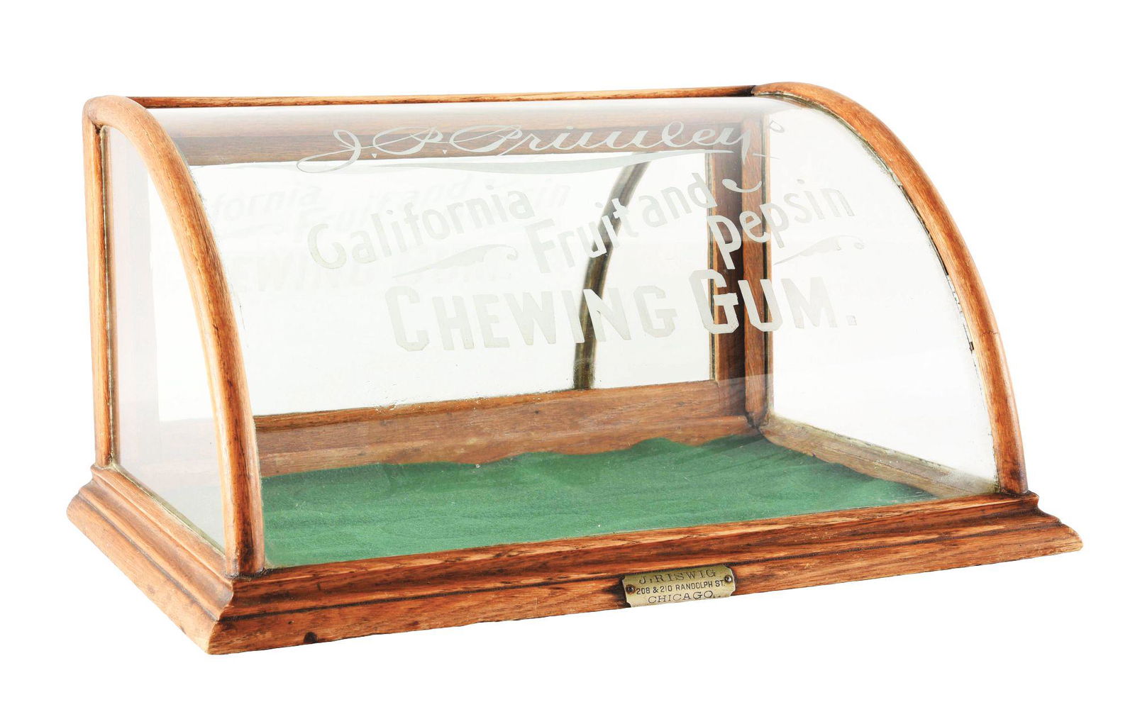 J. P. PRIMLEY'S CALIFORNIA FRUIT AND PEPSIN CHEWING GUM SHOWCASE. (1 of 6)