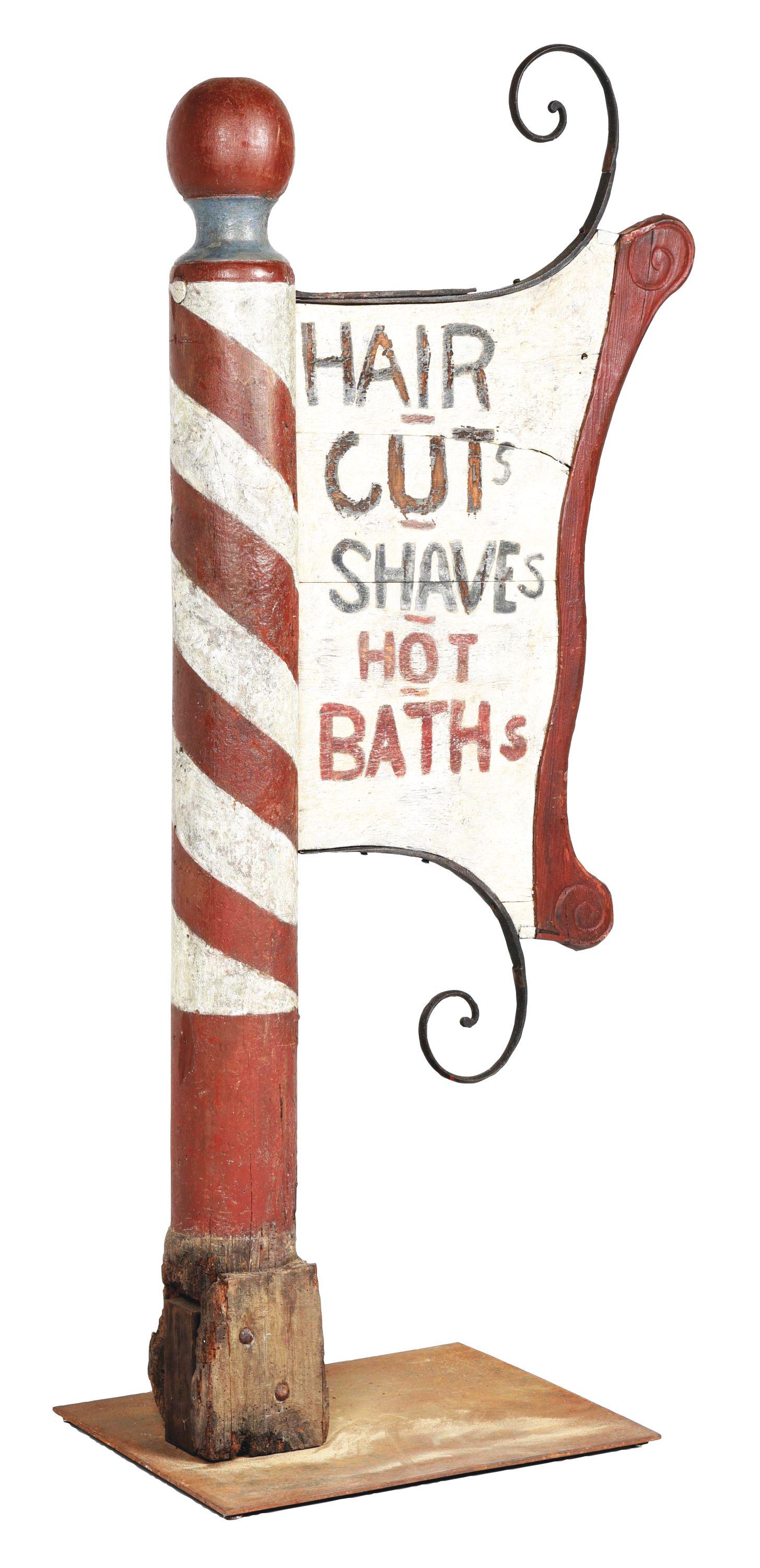 ONE-OF-A-KIND FOLK ART BARBER AND DENTAL SHOP WOODEN SIGN. (1 of 6)