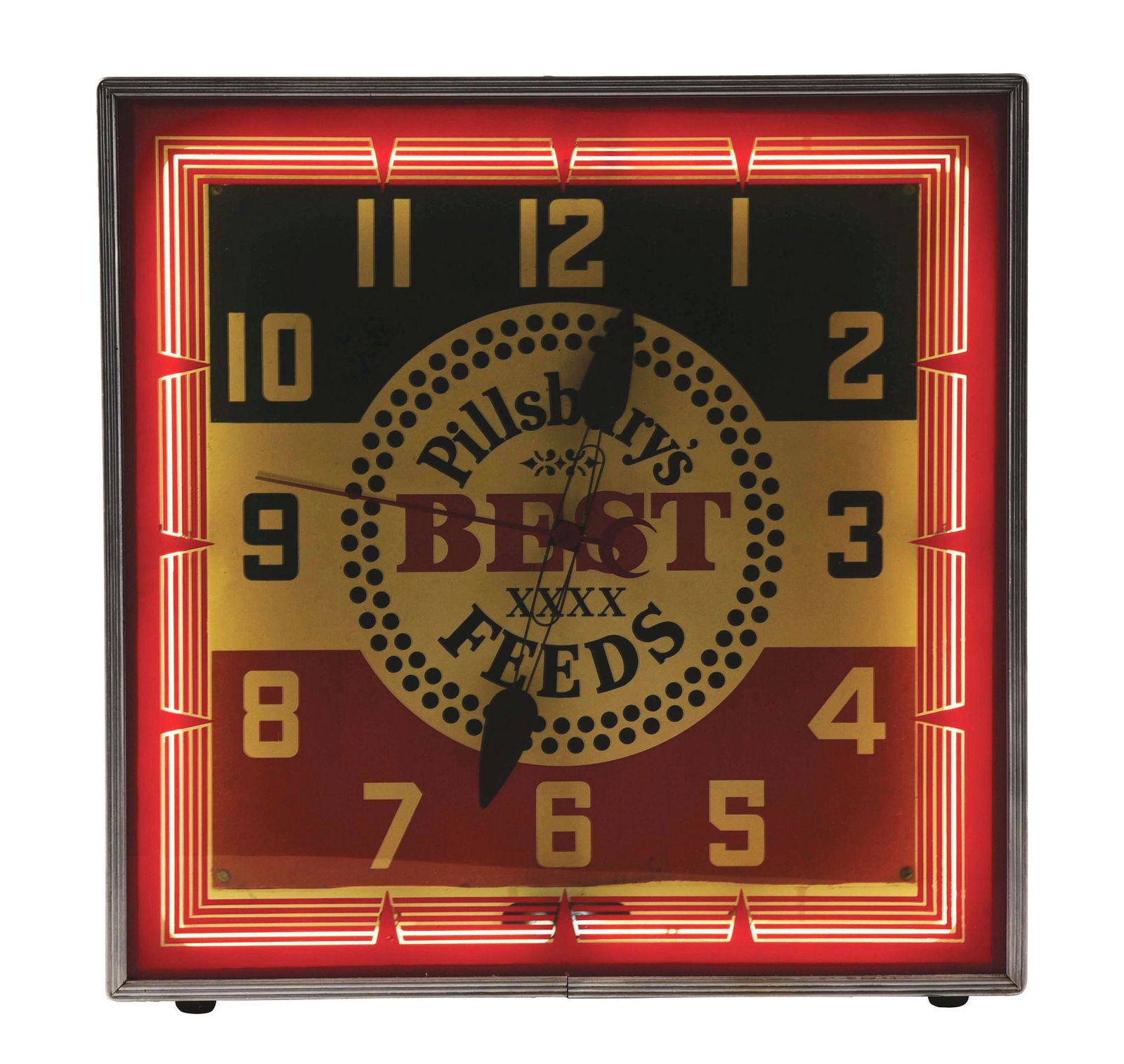 PILLSBURY'S BEST FEEDS WALL CLOCK. (1 of 3)