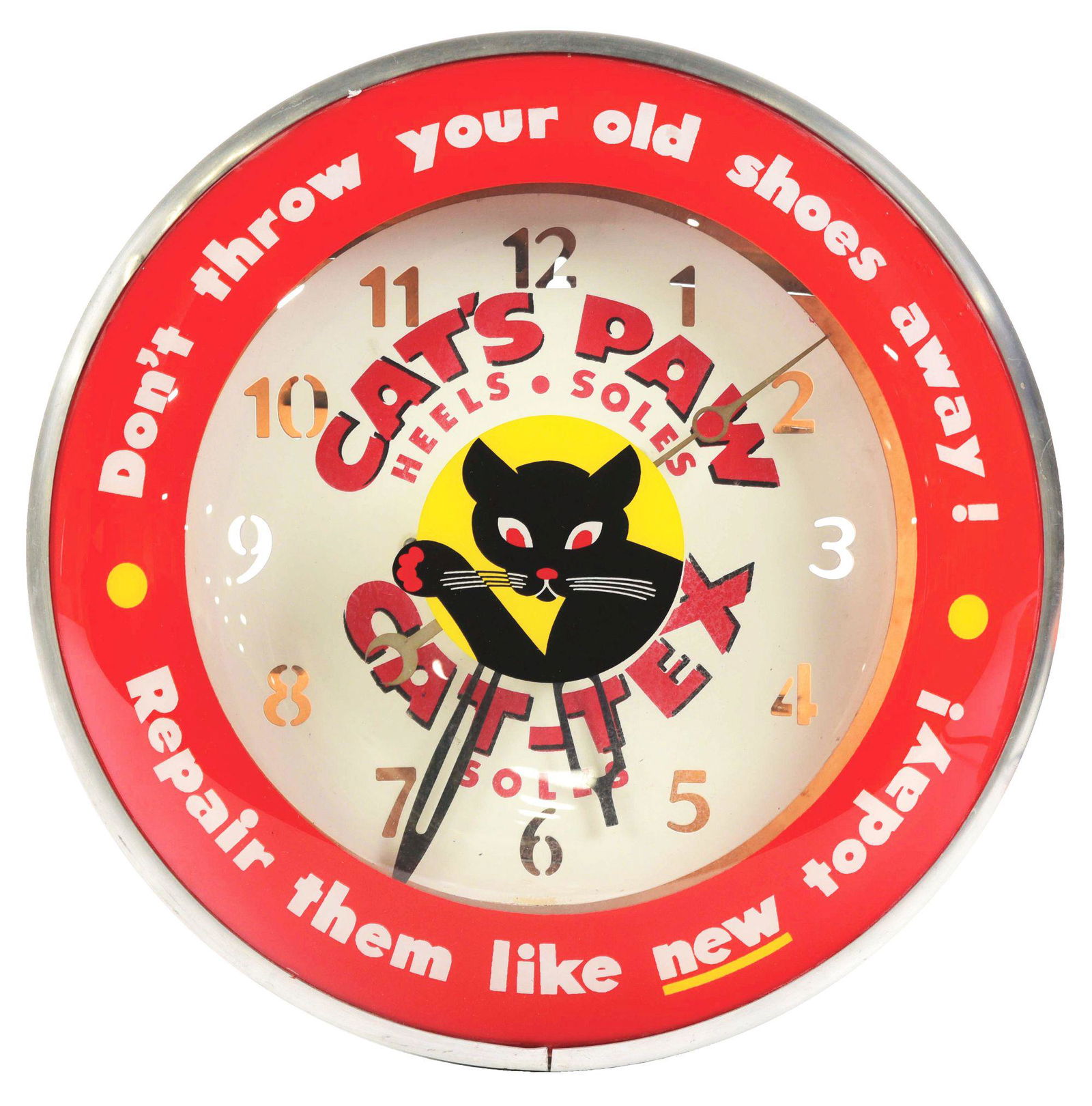 CAT'S PAW CLOCK WITH FLOATER DIAL. (1 of 3)