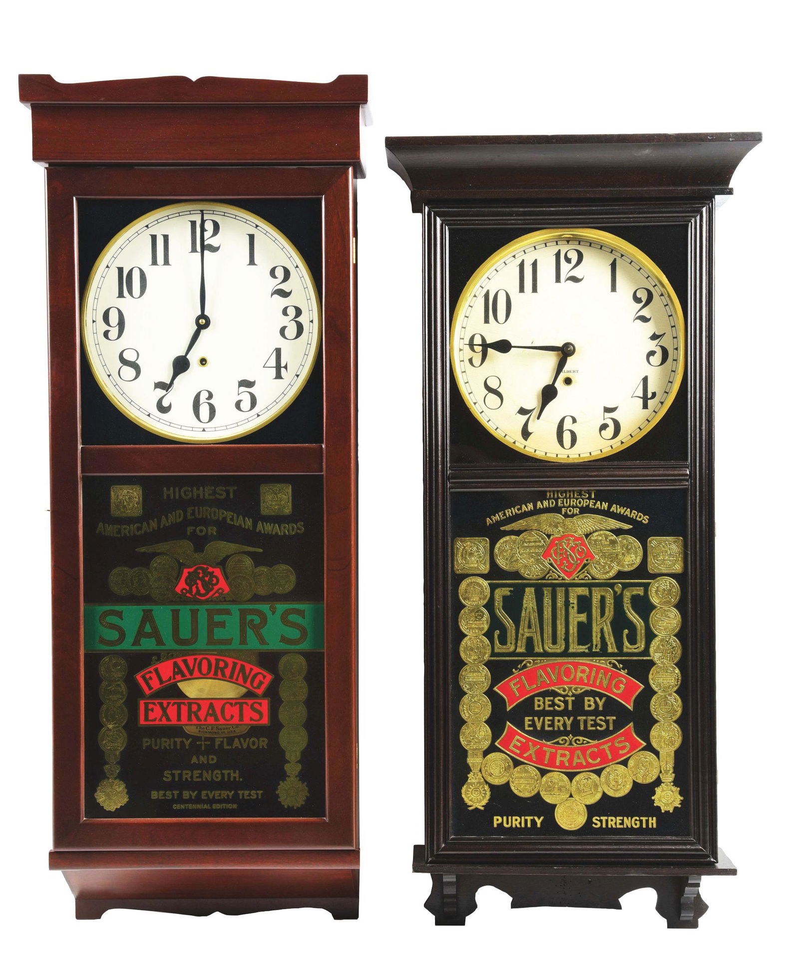 LOT OF 2: SAUER'S CLOCKS. (1 of 4)