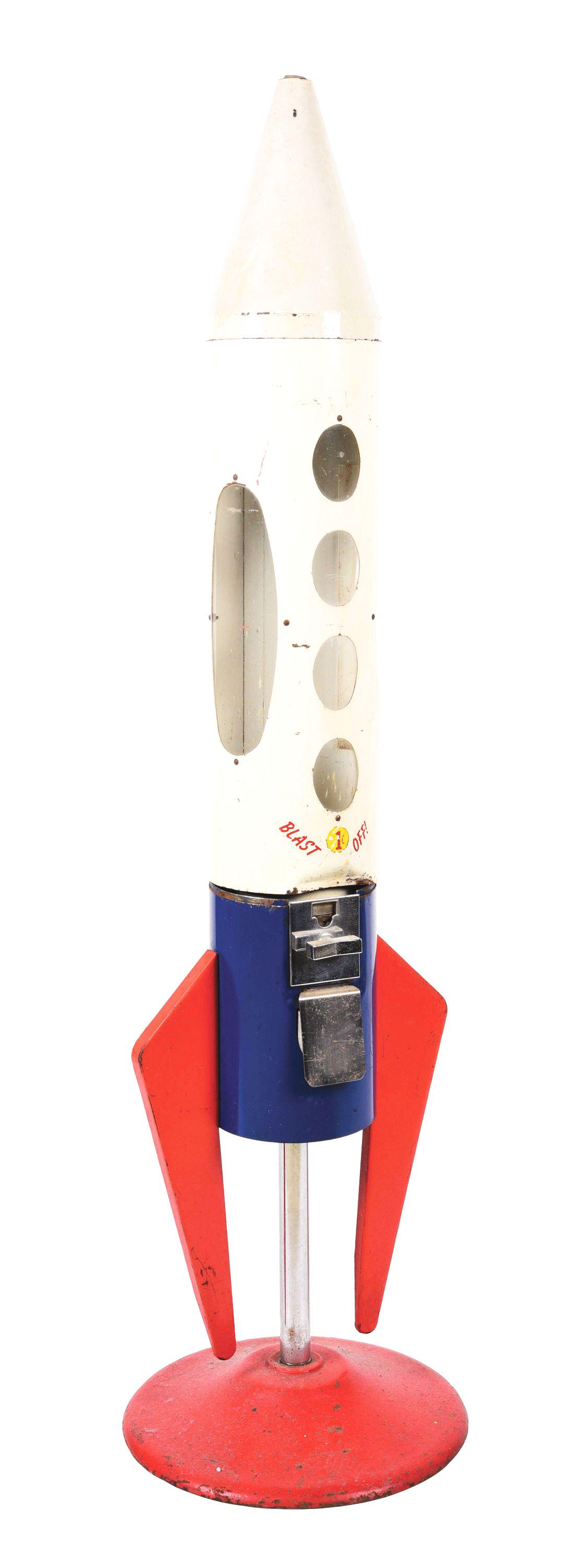 1¢ BLAST OFF VENDING GUMBALL MACHINE. (1 of 4)