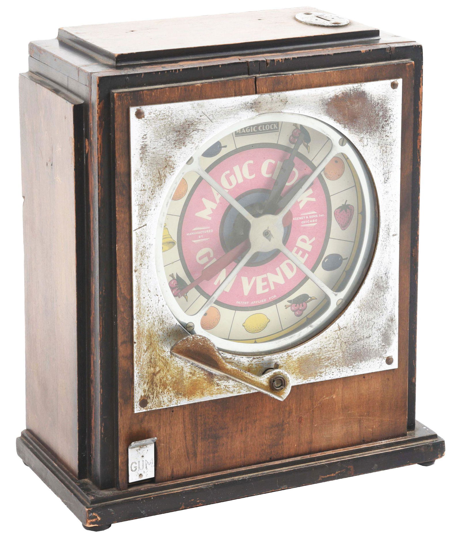 1¢ MAGIC CLOCK GUM VENDOR. (1 of 5)