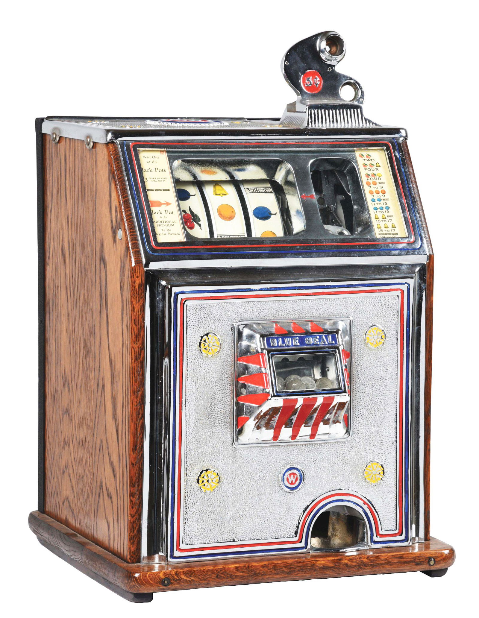 5¢ WATLING BLUE SEAL SLOT MACHINE. (1 of 5)