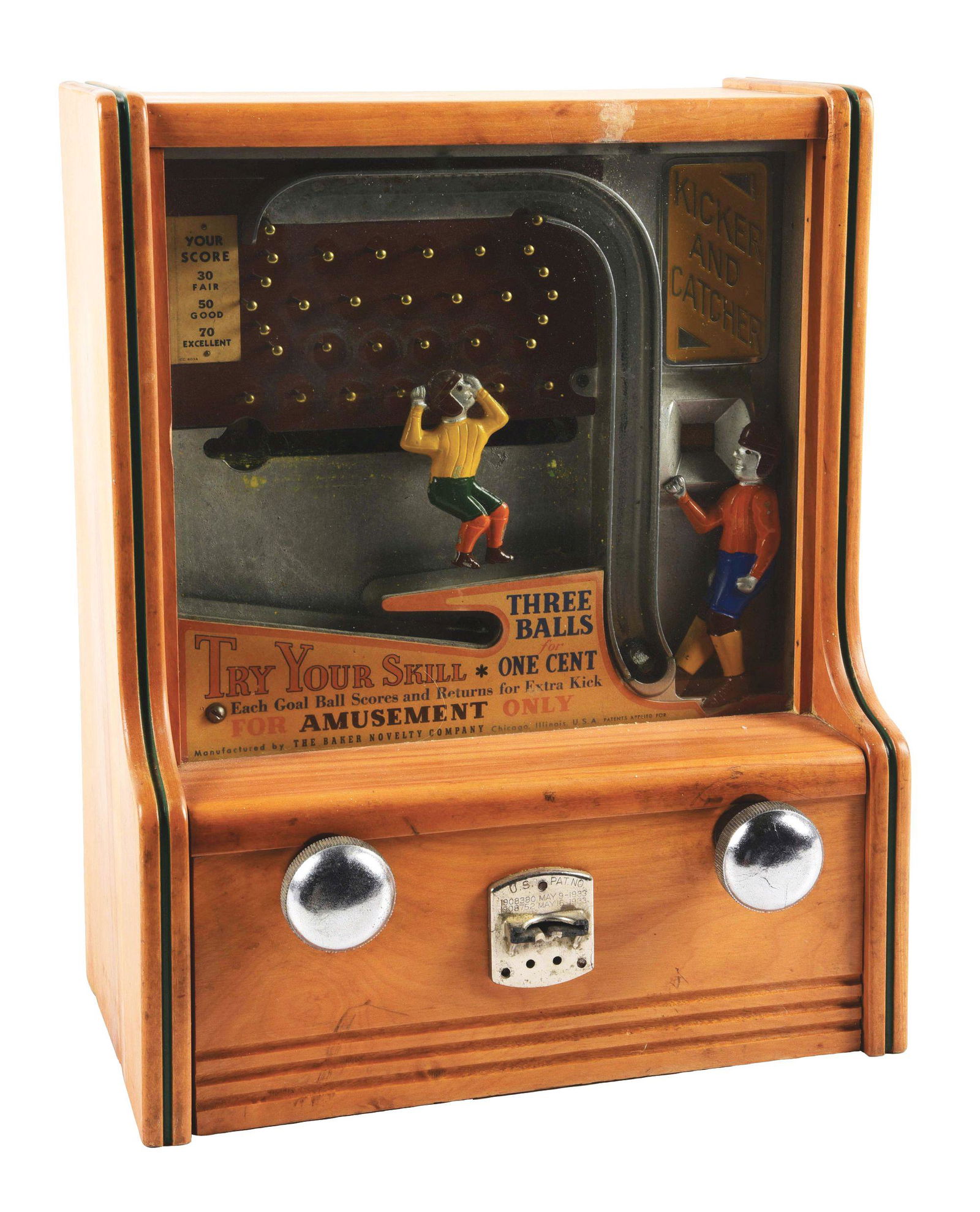 1¢ BAKER NOVELTY CO. KICKER AND CATCHER. (1 of 4)