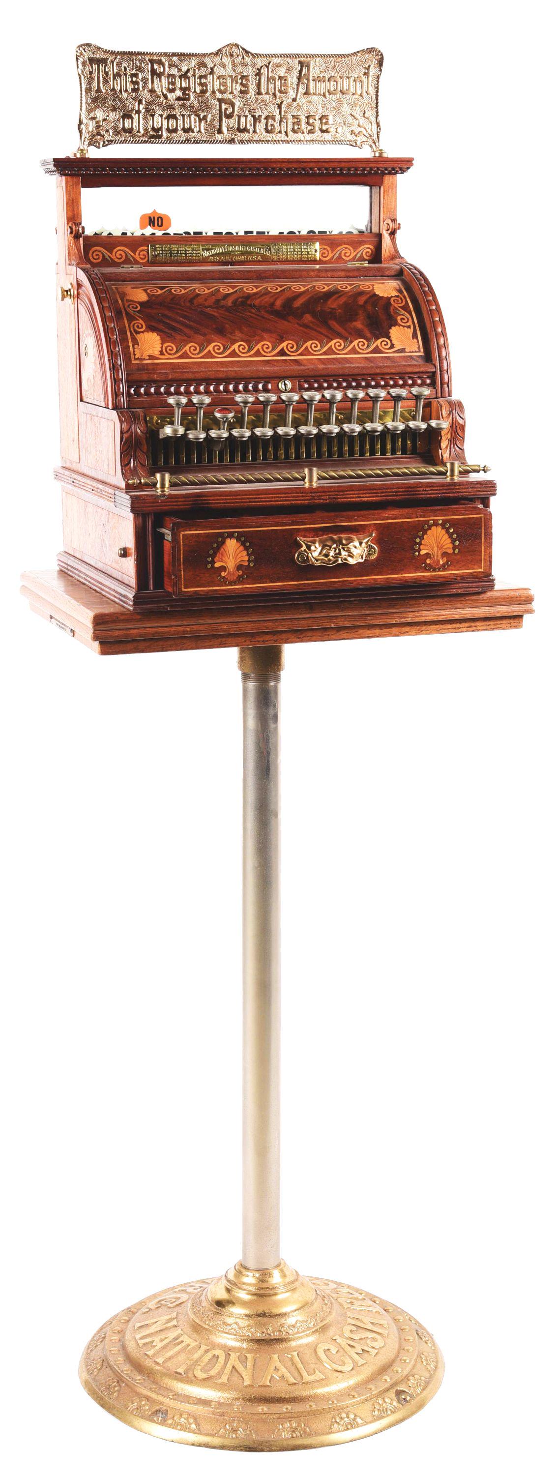 NATIONAL CASH REGISTER WITH STAND. (1 of 5)