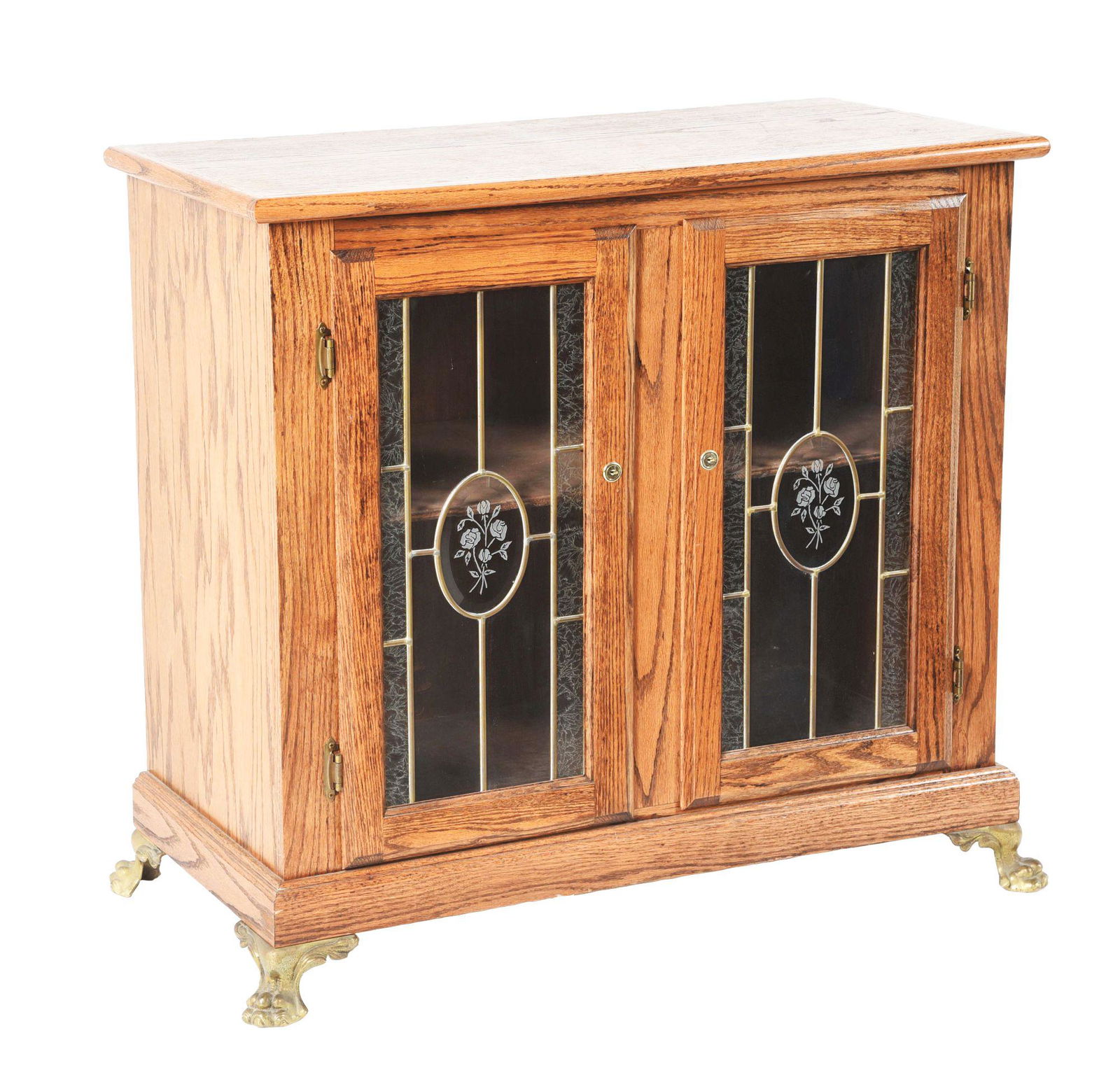 OAK DOUBLE SLOT MACHINE STAND. (1 of 4)