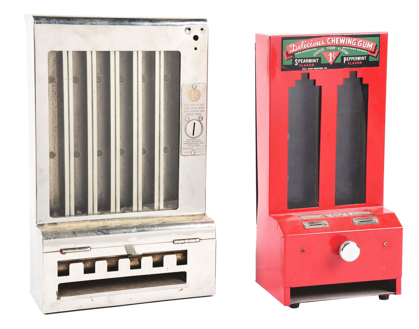 LOT OF 2: GUM VENDING MACHINES. (1 of 5)