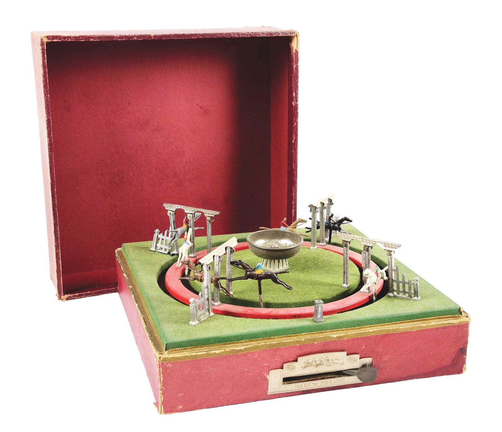 FRENCH COUNTERTOP HORSE RACE GAME. (1 of 7)