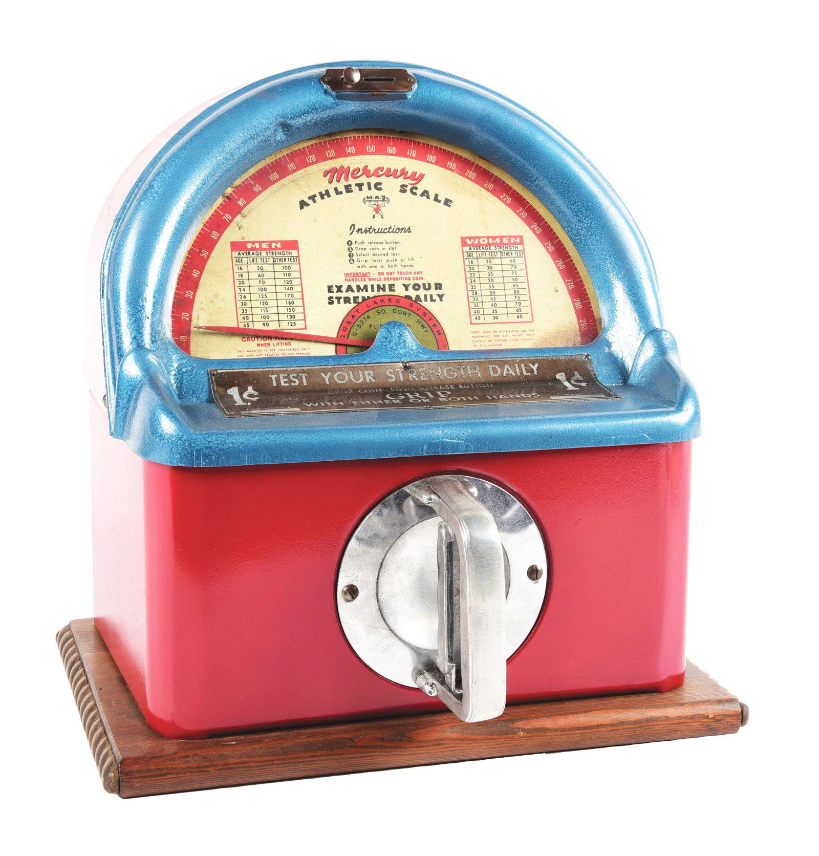 TEST YOUR GRIP MERCURY ATHLETIC SCALE. (1 of 5)