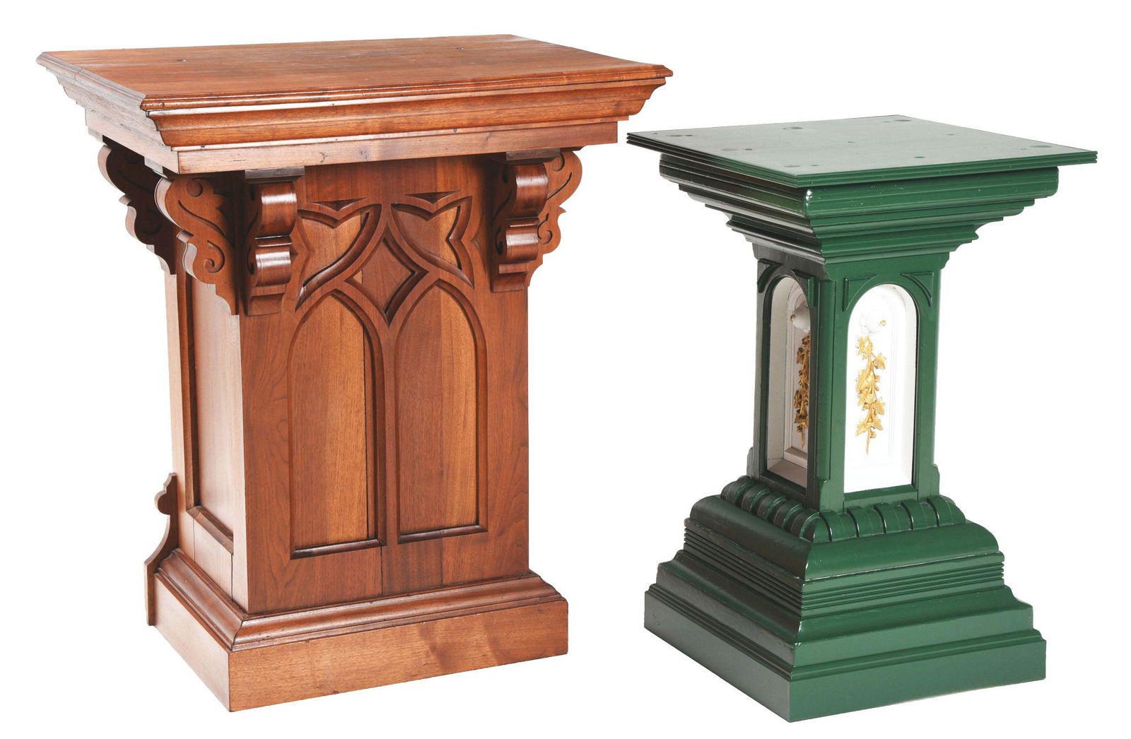 LOT OF 2: CASH REGISTER OR COIN-OPERATED MACHINE STANDS. (1 of 4)