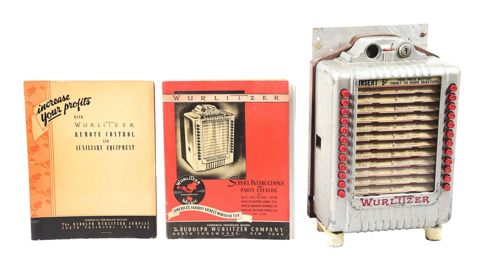 5¢ WURLITZER WALLBOX. (1 of 6)