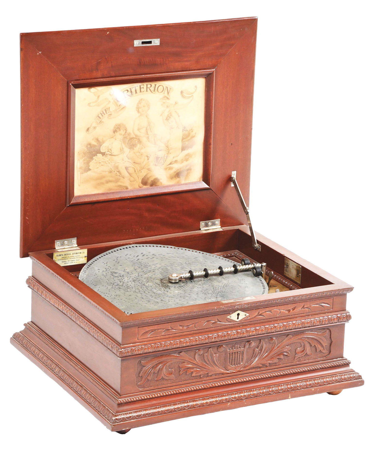 OLYMPIA/CRITERION 15 - 3/4" MUSIC BOX WITH 10 DISCS. (1 of 12)