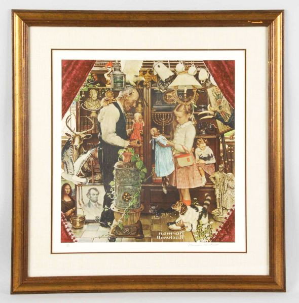 April Fool's Norman Rockwell Print.: Number 168/200. Matted and framed under glass. Condition (Excellent). Size Framed: 32 - 1/2" x 31 - 1/4".