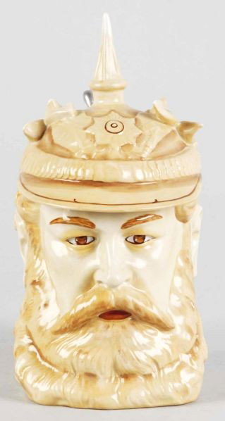 German Musterschutz 1/2-Liter Stein.: Artist signed. Believed to be Kaiser Wilhelm. Condition (Excellent). Size 8 - 1/2" T.