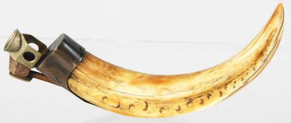 Walrus Tooth Scrimshaw Cigar Cutter.: Circa 1890. Condition (Excellent). Size 7" L.