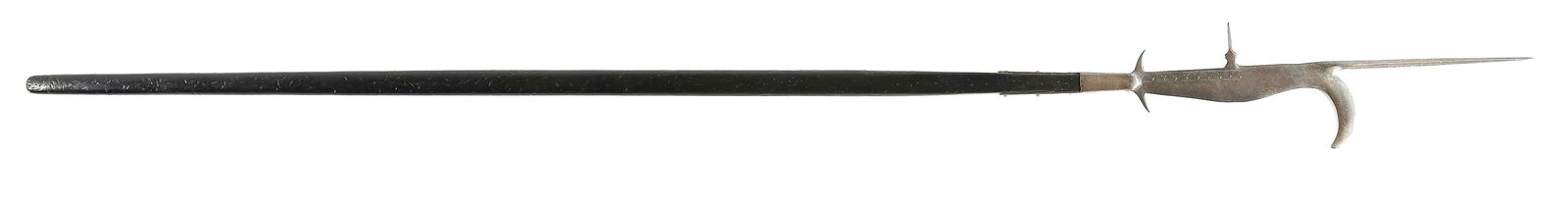 VICTORIAN ERA BILL-GUISARME.: A fine example of a Victorian era bill. These polearms were originally designed as farm implements but were the favored polearms of the English and were utilized throughout their conflicts during the