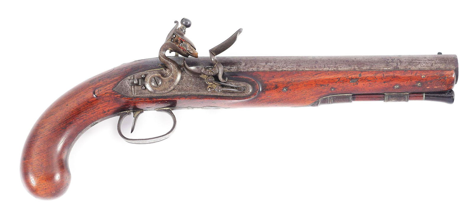 (A) TWIGG FLINTLOCK PISTOL.: Full size gentleman's flintlock pistol made by the famous Twigg family in England. The firm operated under the Twigg name from 1783 to 1813 and this pistol is believed to have been made before 1813 as