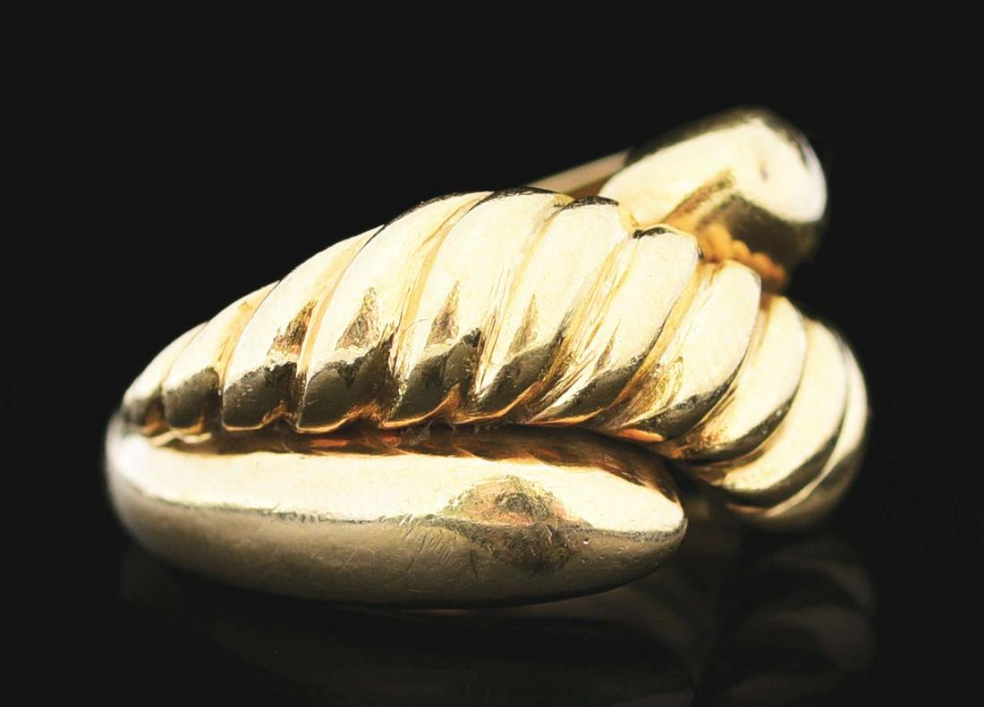 VINTAGE 18K GOLD CARTIER DOME/SHRIMP RING. (1 of 4)