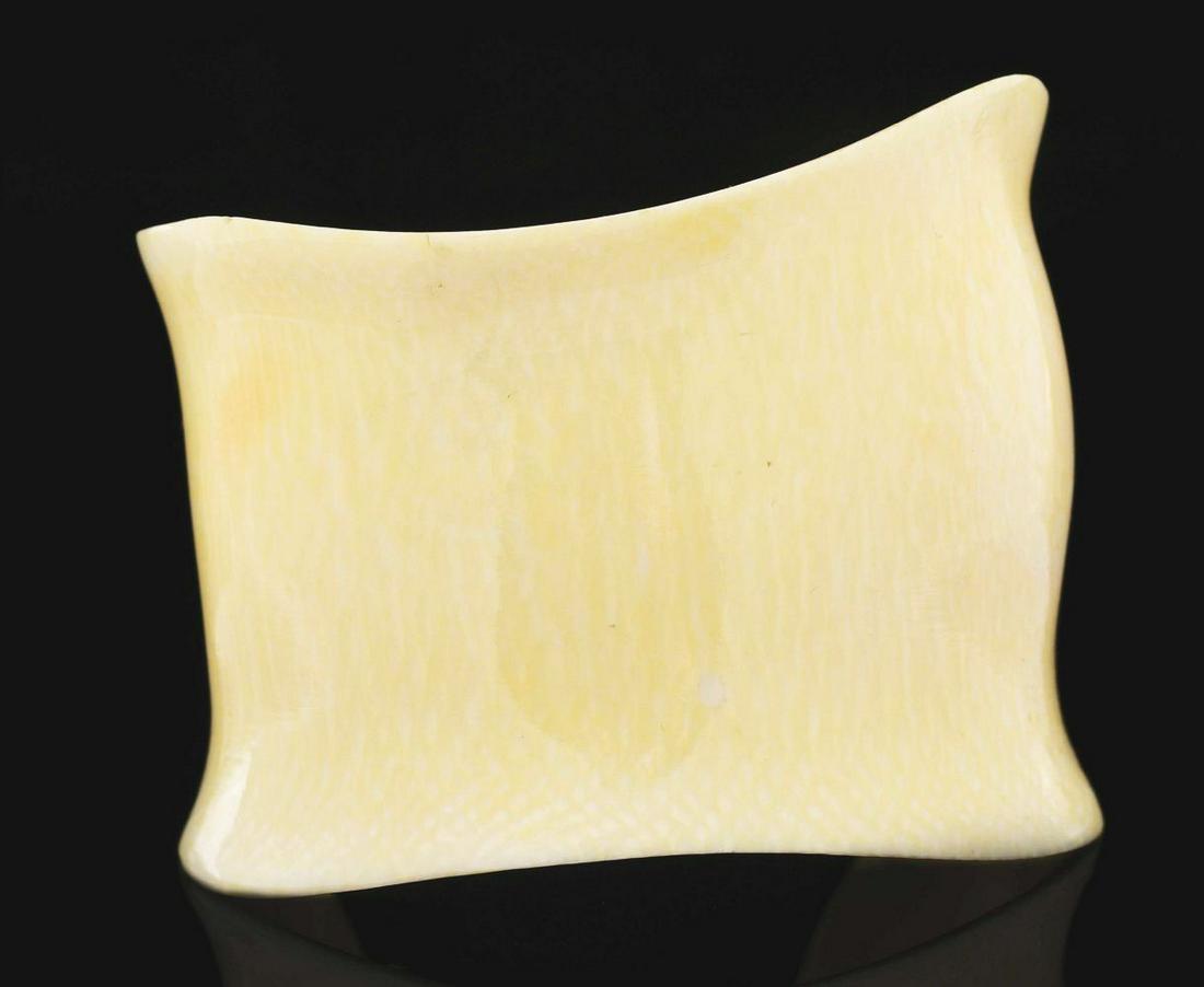 VINTAGE ELSA PERETTI ATTRIBUTED BONE CUFF BRACELET FOR TIFFANY & CO.: Vintage Elsa Peretti (attribution) bone cuff bracelet for Tiffany & Co., circa 1970's. Inside diameter measures approximately 2". Bracelet measures 50mm at widest point. Unmarked. Condition:(Excellent