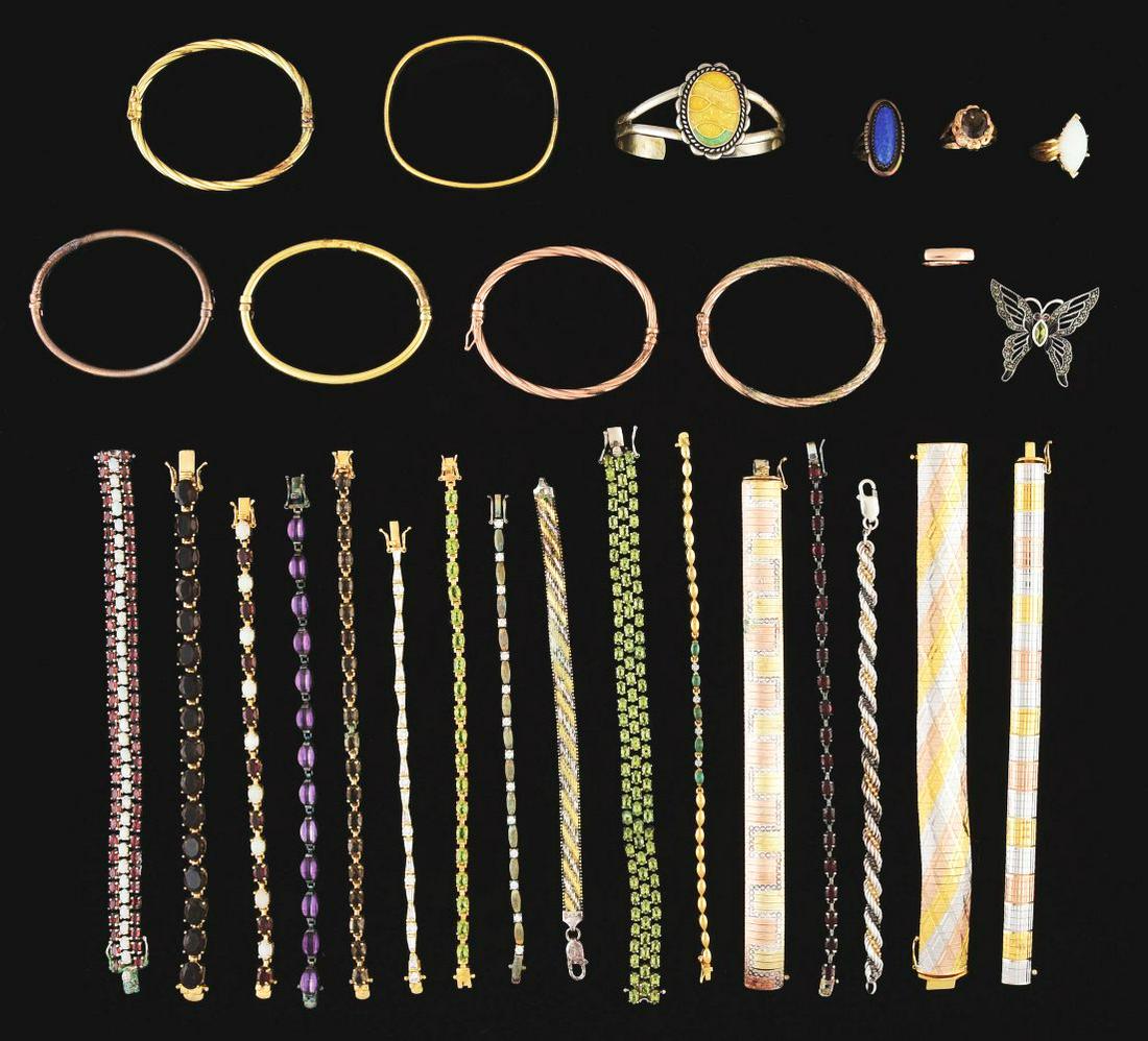 MISC. LOT OF STERLING SILVER JEWELRY. (1 of 1)