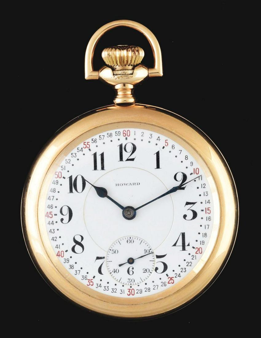E. HOWARD GOLD FILLED SERIES 0 O/F POCKET WATCH. (1 of 5)
