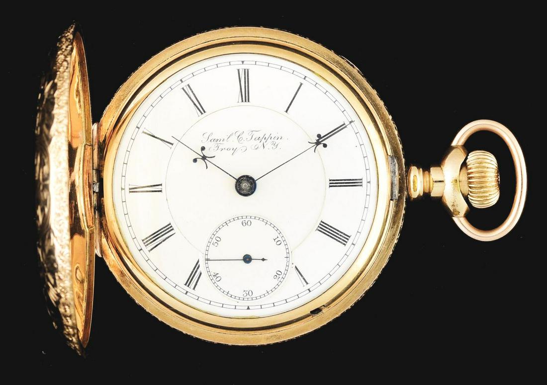 ELGIN NATIONAL WATCH CO. SAMUEL TAPPIN PRIVATE LABEL H/C POCKET WATCH. (1 of 8)