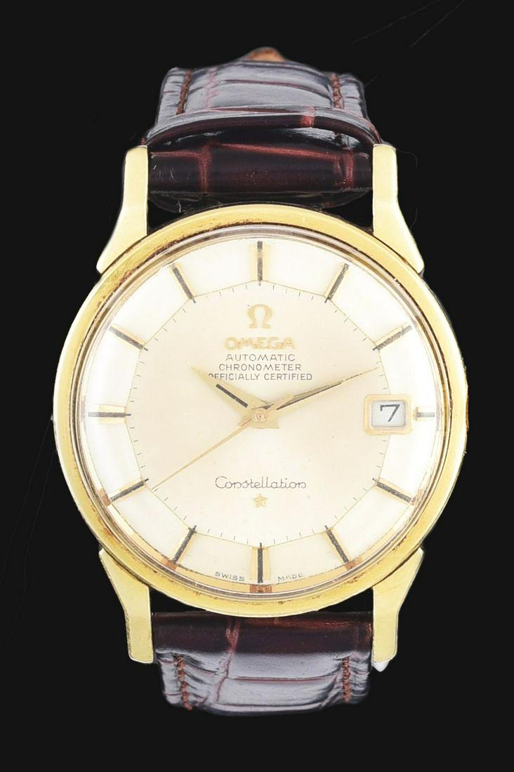 GENT'S VINTAGE OMEGA AUTOMATIC CONSTELLATION WRISTWATCH W/PIE-PAN DIAL. (1 of 5)