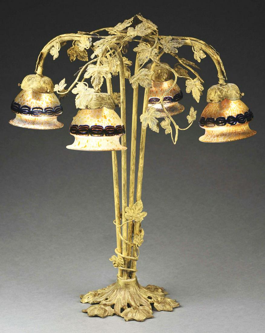 4-LIGHT LOETZ TABLE LAMP. (1 of 7)