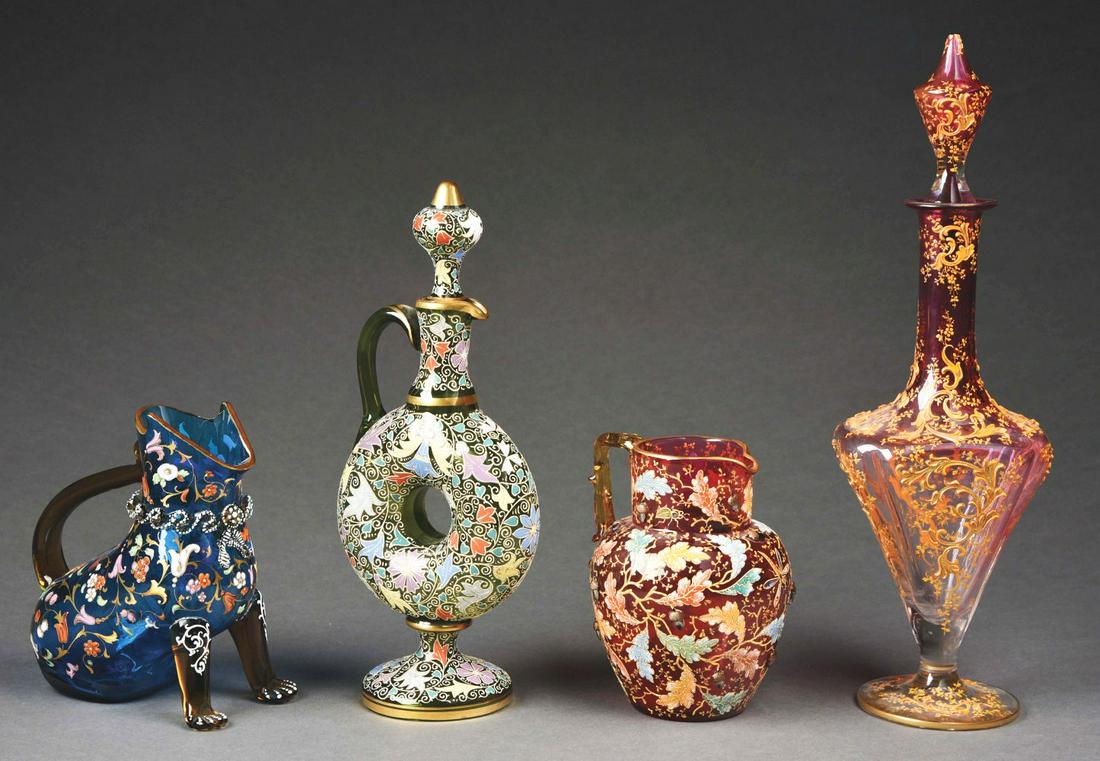 LOT OF 4: MOSER GLASS. (1 of 5)