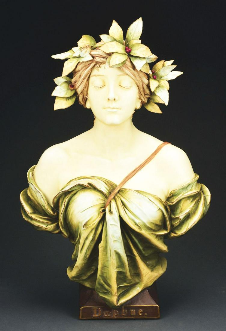 ERNST WAHLISS MONUMENTAL “DAPHNE” BUST. (1 of 6)