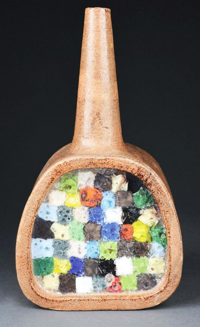 MODERN STONEWARE POTTERY VASE. (1 of 5)