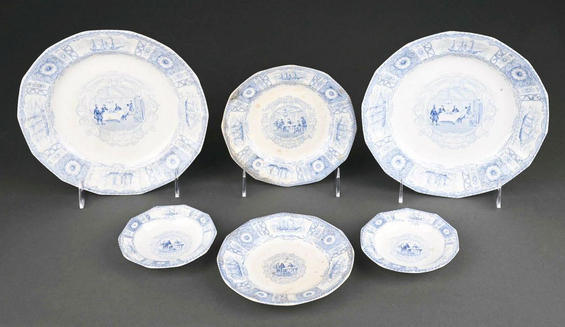 LOT OF 6 BOSTON MAILS CHINA SERVING DISHES. (1576) on Dec 19, 2022