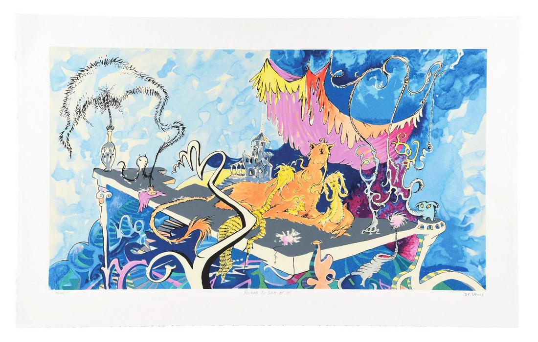 DR. SEUSS "RELAXED IN SPITE OF IT" SERIGRAPH ON COVENTRY RAG PAPER, LE 753/850. (1 of 6)