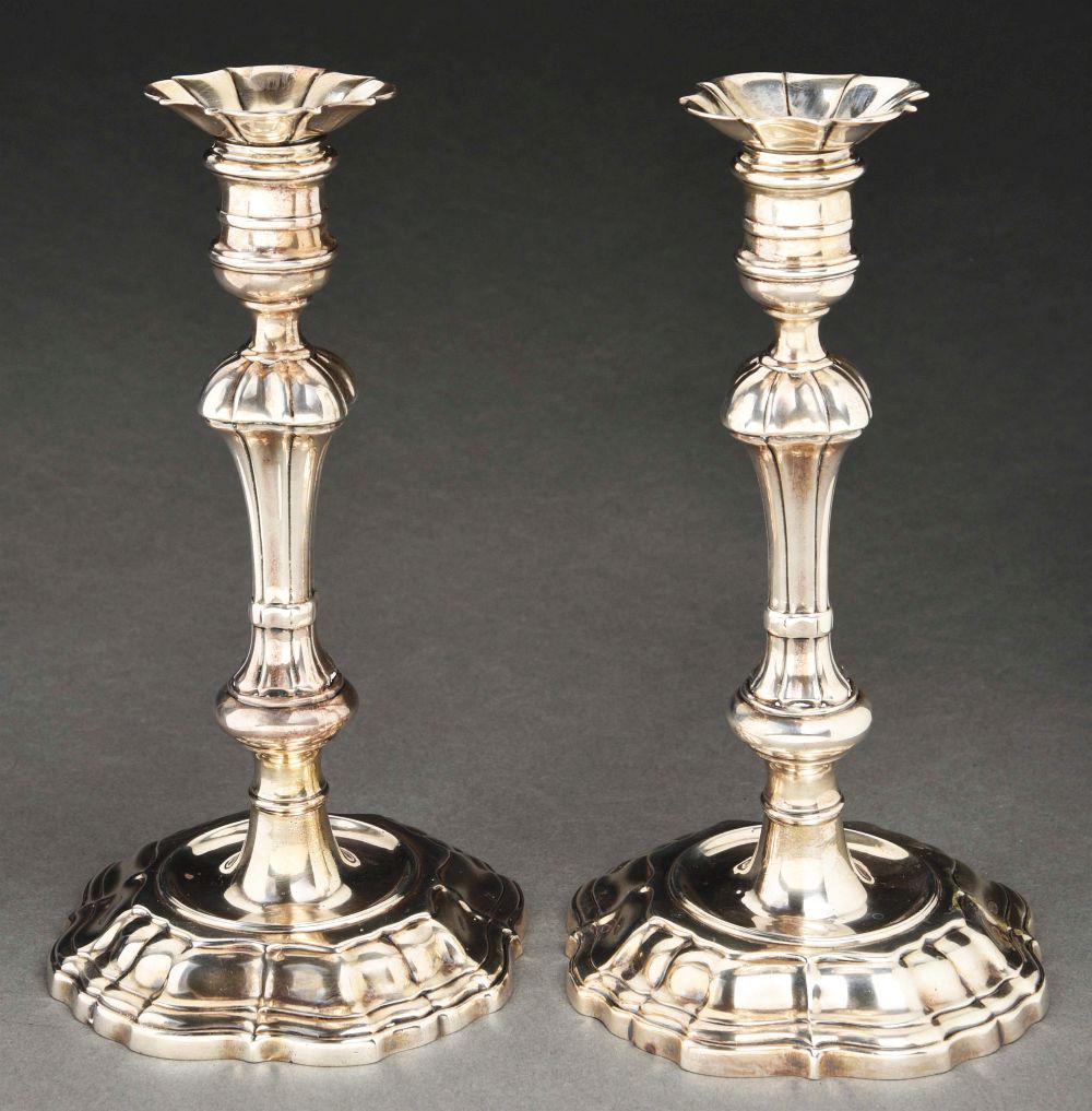 LOT OF 2: PAIR OF TIFFANY & CO. STERLING SILVER CANDLESTICKS. (1 of 7)
