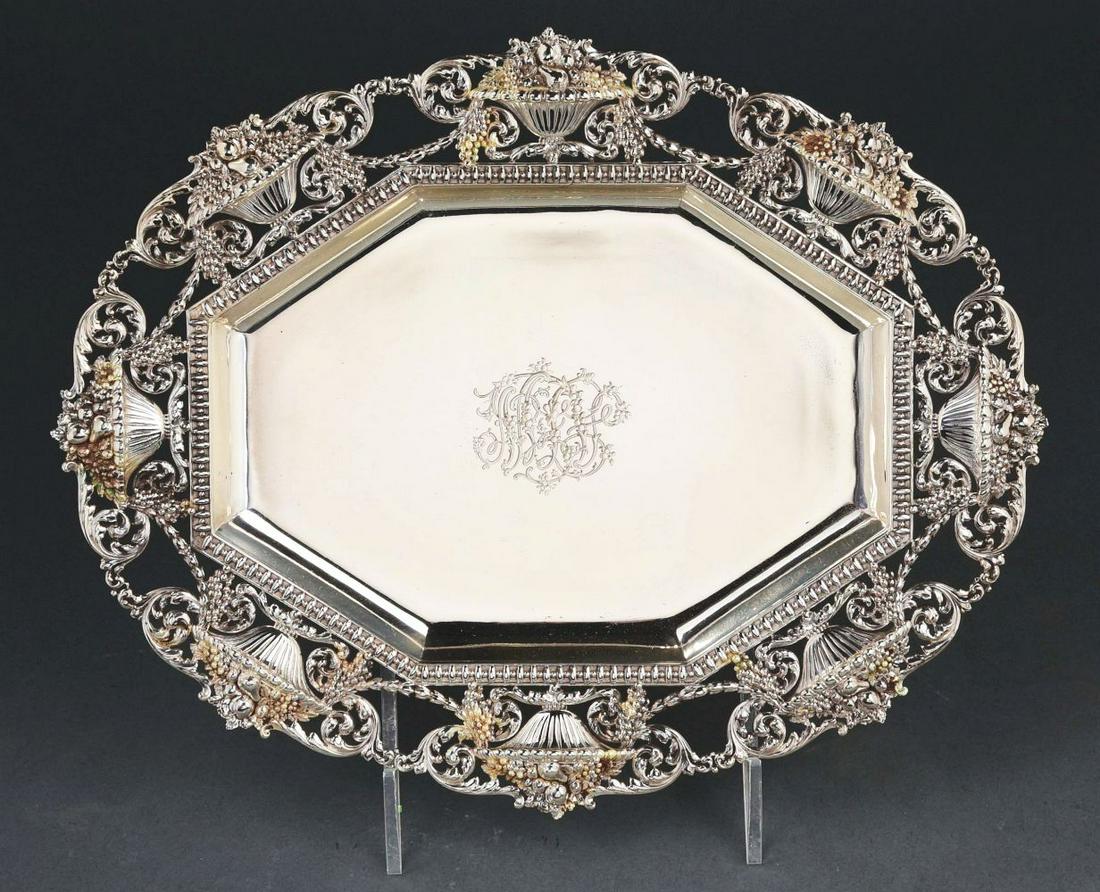 TIFFANY STERLING SILVER TRAY FOR PAN-AMERICAN EXPOSITION. (1 of 4)