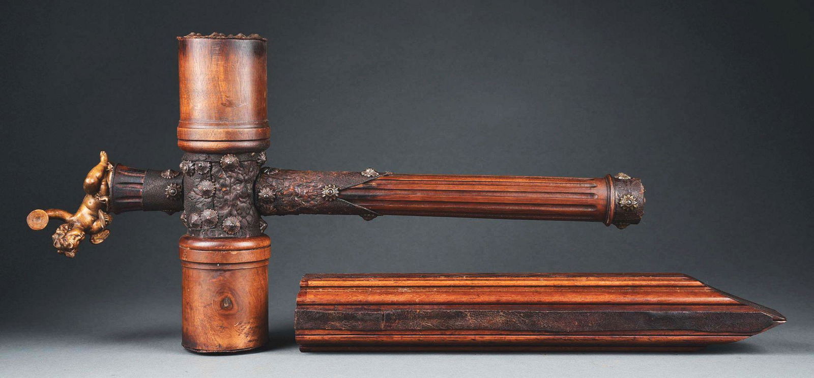 LOT OF 2: 19TH CENTURY FRENCH VAMPIRE KILLING HAMMER & STAKE. (1 of 3)