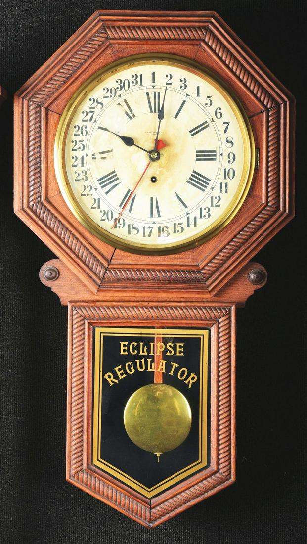 NEW HAVEN LONG DROP REGULATOR CLOCK. (1 of 3)