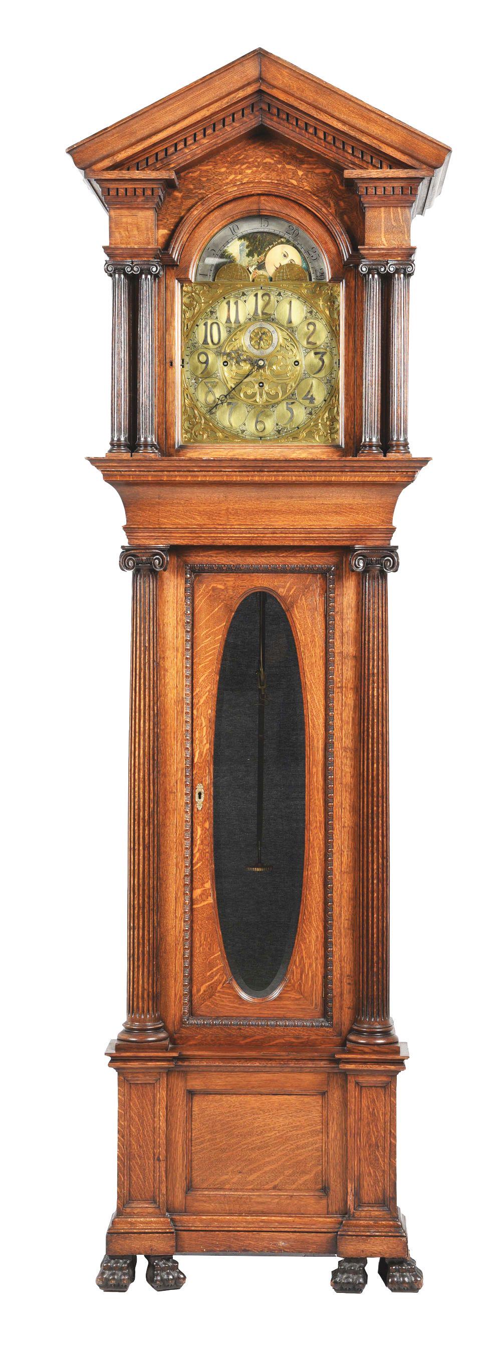 EARLY GRANDFATHER CLOCK. (1 of 3)