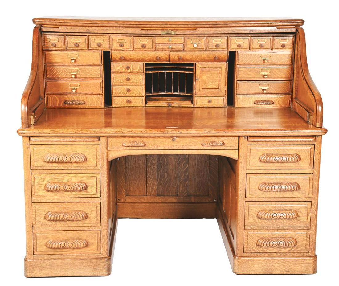 S-ROLL TOP DESK. (1 of 13)