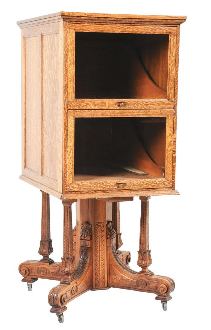 OAK CLOTHING DISPLAY CASE. (1 of 2)