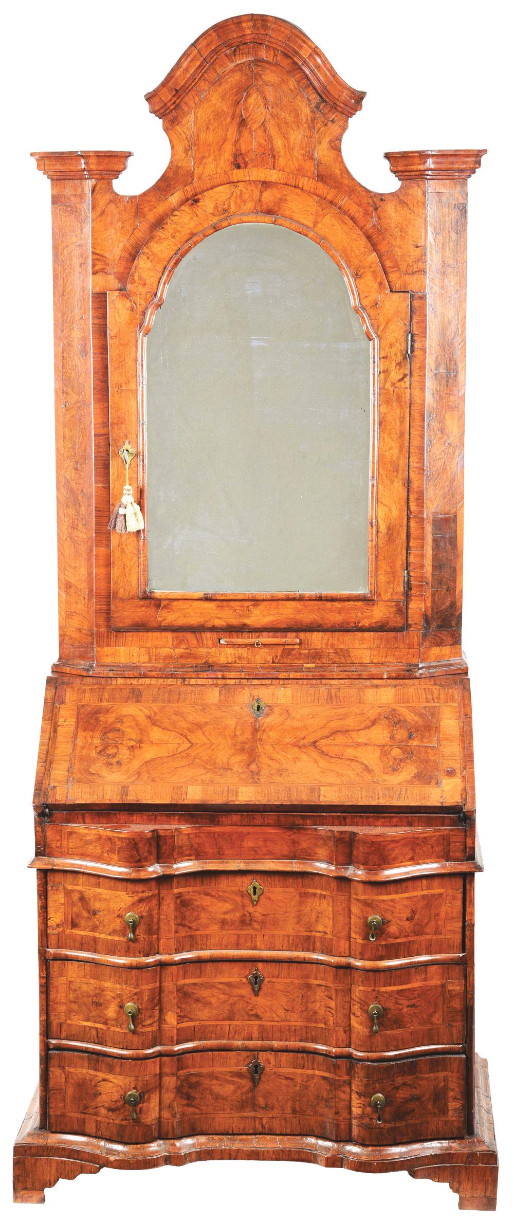 SLANT TOP SECRETARY BOOKCASE. (1 of 5)