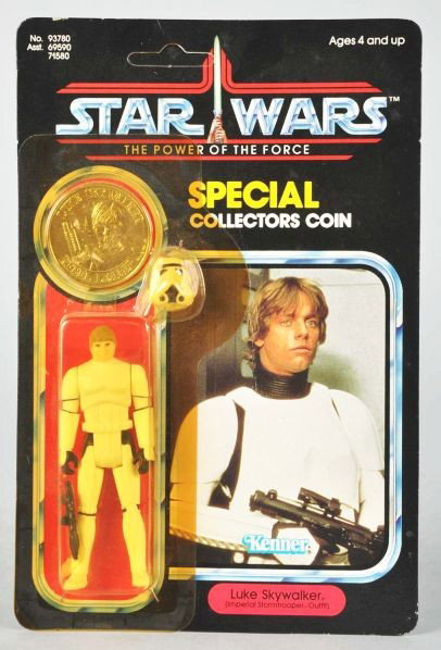 Stars Wars POF Luke Skywalker Carded Figure.: Description Luke in stormtrooper outfit. Some edge wear and yellowing to bubble.Condition (C8, Excellent).