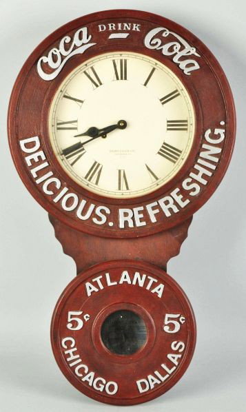 Reproduction Baird Coca-Cola Clock.: Description 1994. Marked "253/2500". Authorized by Coca-Cola. No wear noted.Condition (Near Mint).