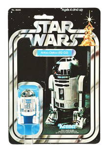 STAR WARS 21B R2-D2.: Star Wars 21B R2-D2 in excellent condition. This is a punched card, with very minor surface wear on the back of the card and minor edgewear to the back-right of the card. The bubble is crystal clear